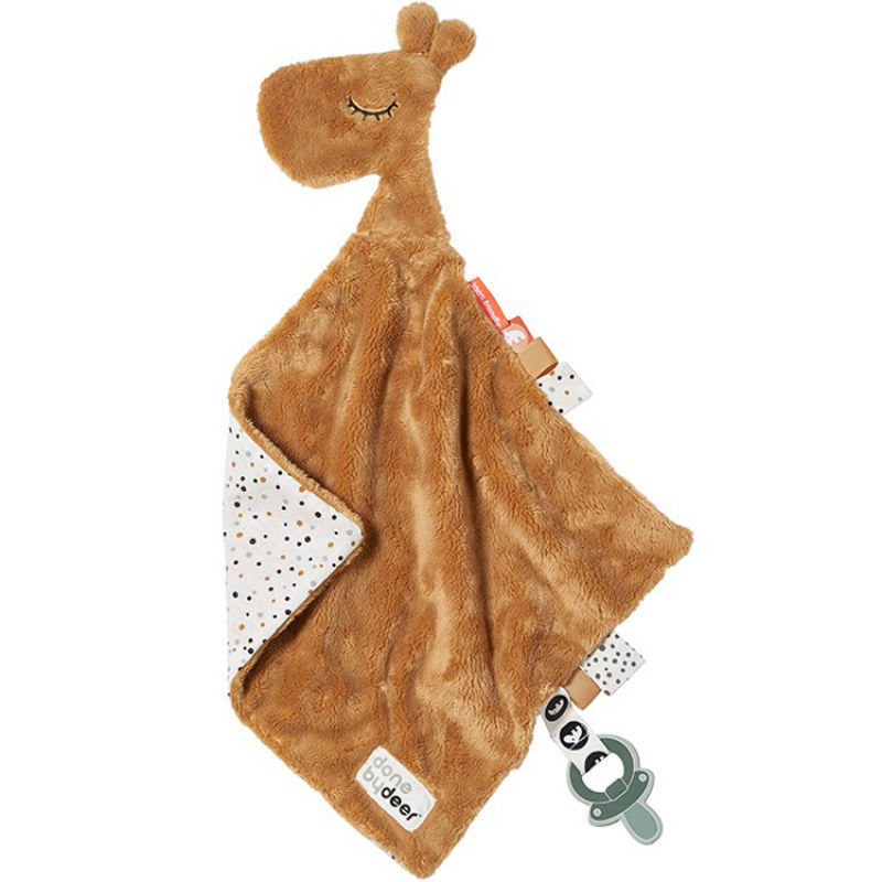  raffi the giraffe baby comforter brown beige 